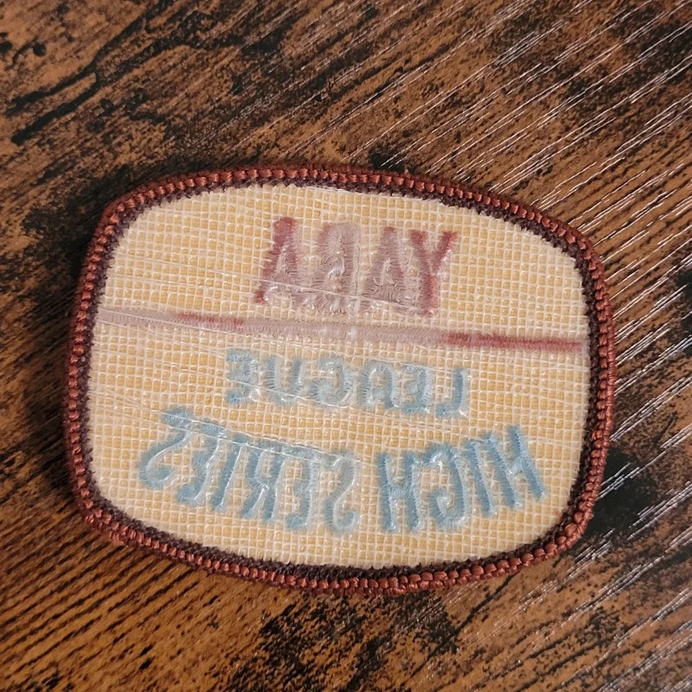 Vintage YABA Bowling Patch League High Series Yellow‎ Brown Sew-on